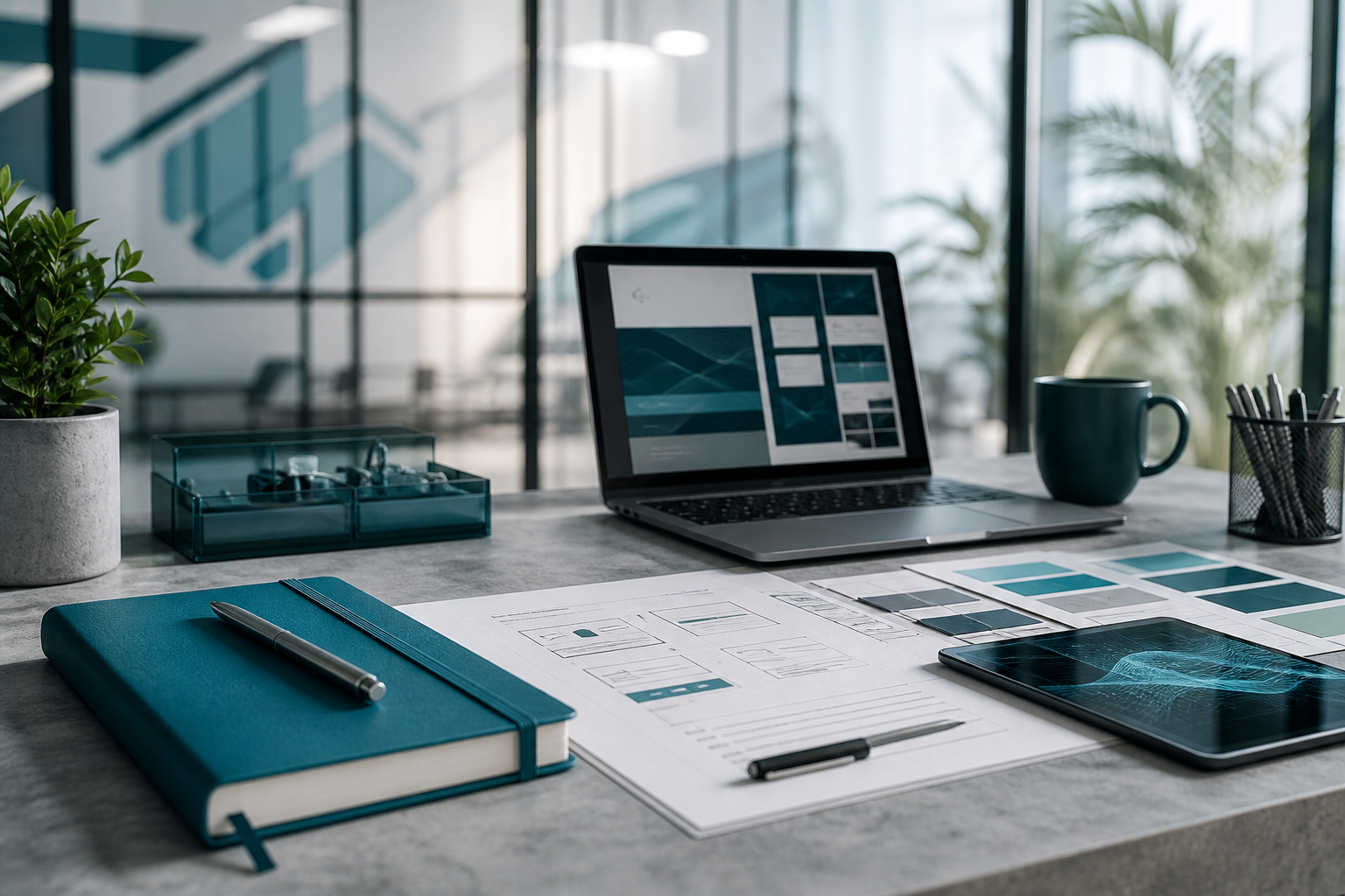Euro Pixel planning and digital strategy desk